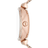 Emporio Armani Meccanico Automatic White Dial Rose Gold Mesh Strap Watch For Women - AR60063 Authentic Buy Shop Now