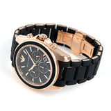 Emporio Armani Sigma Chronograph Black Dial Black SIlicon Strap Watch For Men - AR6066 Authentic Buy Shop Now