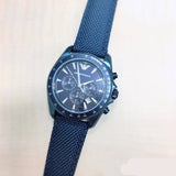 Emporio Armani Sportivo Chronograph Blue Dial Blue Nylon Strap Watch for Men - AR6132 Authentic Buy Shop Now