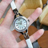 Emporio Armani Chiara Mother of Pearl Dial White Leather Strap Watch for Women - AR7353 Authentic Buy Shop Now