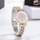 Emporio Armani Gianni T Bar Quartz White Dial Two Tone Steel Strap Watch For Women - AR80035 Authentic Buy Shop Now
