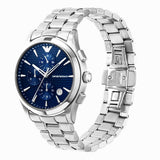 Emporio Armani Chronograph Blue Dial Silver Steel Strap Watch For Men - AR11528 Authentic Buy Shop Now