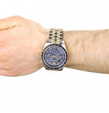 Emporio Armani Tazio Chronograph Blue Dial Gold & Silver Stainless Steel Strap Watch For Men - AR8030 Authentic Buy Shop Now