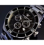 Emporio Armani Black Ceramic Chronograph Black Dial Watch For Men - AR1421 Authentic Buy Shop Now