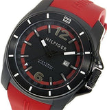 Tommy Hilfiger Windsurf Black Dial Red Rubber Strap Watch for Men - 1791112 Authentic Buy Shop Now