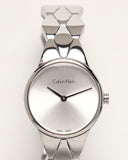 Calvin Klein Snake Silver Dial Silver Steel Strap Watch For Women - K6E23146 Authentic Buy Shop Now