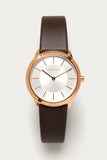 Calvin Klein Minimal White Dial Brown Leather Strap Watch for Women - K3M226G6 Authentic Buy Shop Now