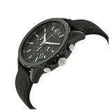 Armani Exchange Outerbanks Chronograph Black Dial Black Silicone Strap Watch For Men - AX1326 Authentic Buy Shop Now