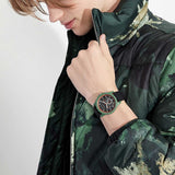 Armani Exchange Outerbanks Chronograph Black Dial Black Silicone Strap Watch For Men - AX1348 Authentic Buy Shop Now
