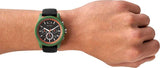 Armani Exchange Outerbanks Chronograph Black Dial Black Silicone Strap Watch For Men - AX1348 Authentic Buy Shop Now
