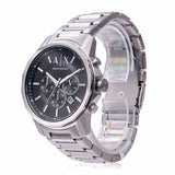 Armani Exchange Banks Chronograph Black Dial Silver Steel Strap Watch For Men - AX1720 Authentic Buy Shop Now