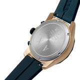 Armani Exchange Hampton Chronograph Rose Gold Dial Blue Silicone Strap Watch For Men - AX1730 Authentic Buy Shop Now