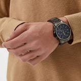 Armani Exchange Banks Chronograph Blue Dial Grey Steel Strap Watch For Men - AX1731 Authentic Buy Shop Now