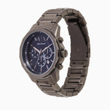 Armani Exchange Banks Chronograph Blue Dial Grey Steel Strap Watch For Men - AX1731 Authentic Buy Shop Now