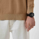 Armani Exchange Outerbanks Chronograph Black Dial Brown Leather Strap Watch For Men - AX1732 Authentic Buy Shop Now