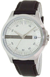 Armani Exchange Whitman Silver Dial Brown Leather Strap Watch For Men - AX2100 Authentic Buy Shop Now