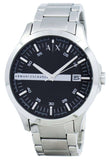 Armani Exchange Hampton Chronograph Black Dial Silver Steel Strap Watch For Men - AX2103 Authentic Buy Shop Now