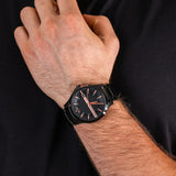Armani Exchange Hampton Chronograph Black Dial Black Steel Strap Watch For Men - AX2150 Authentic Buy Shop Now