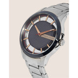 Armani Exchange Hampton Chronograph Grey Dial Silver Steel Strap Watch For Men - AX2405 Authentic Buy Shop Now
