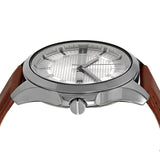 Armani Exchange Hampton Chronograph Grey Dial Brown Leather Strap Watch For Men - AX2414 Authentic Buy Shop Now
