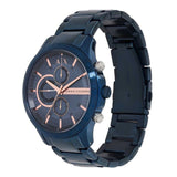 Armani Exchange Hampton Chronograph Blue Dial Blue Steel Strap Watch For Men - AX2430 Authentic Buy Shop Now