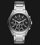 Armani Exchange Drexler Chronograph Black Dial Silver Steel Strap Watch for Men - AX2600 Authentic Buy Shop Now