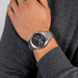 Armani Exchange Drexler Chronograph Black Dial Silver Steel Strap Watch for Men - AX2600 Authentic Buy Shop Now