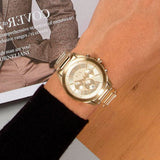 Armani Exchange Drexler Chronograph Gold Dial Gold Steel Strap Watch For Men - AX2602 Authentic Buy Shop Now