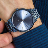 Armani Exchange Cayde Analog Blue Dial Blue Steel Strap Watch For Men - AX2702 Authentic Buy Shop Now