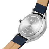 Armani Exchange Cayde Chronograph Blue Dial Blue Leather Strap Watch for Men - AX2746 Authentic Buy Shop Now