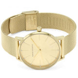 Armani Exchange Lola Analog Gold Dial Gold Mesh Strap Watch For Women - AX5536 Authentic Buy Shop Now
