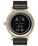 Armani Exchange Lola Three Hand Black Dial Black Mesh Strap Watch For Women - AX5548 Authentic Buy Shop Now