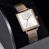 Armani Exchange Lola Quartz Silver Dial Rose Gold Mesh Strap Watch For Women - AX5802 Authentic Buy Shop Now