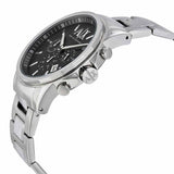Armani Exchange Banks Chronograph Black Dial Silver Steel Strap Watch For Men - AX1720 Authentic Buy Shop Now