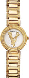 Versace Mini Virtus Quartz White Dial Gold Steel Strap Watch For Men - VET300221 Authentic Buy Shop Now