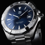 Tag Heuer Aquaracer Quartz Blue Dial Silver Steel Strap Watch for Men - WAY1112.BA0928 Authentic Buy Shop Now