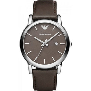 Emporio Armani Classic Quartz Brown Dial Brown Leather Strap Watch For Men - AR1729 Authentic Buy Shop Now