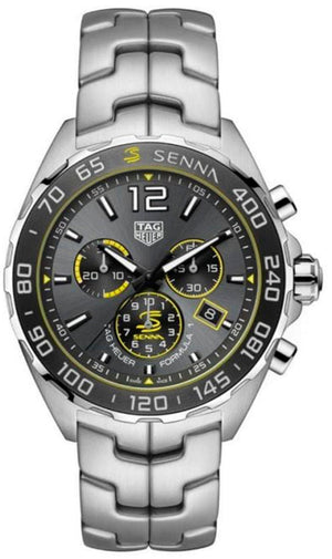 Tag Heuer Formula 1 Ayrton Senna Special Edition Grey Dial Silver Steel Strap Watch for Men - CAZ101AF.BA0637 Authentic Buy Shop Now