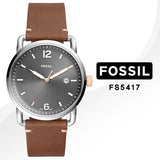 Fossil Commuter Grey Dial Brown Leather Strap Watch for Men - FS5417 Authentic Buy Shop Now