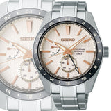 Seiko Presage Sharp Edged Series Automatic GMT Champagne Dial Silver Steel Strap Watch For Men - SPB273J1 Authentic Buy Shop Now
