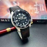 Seiko 5 Sports SKX Automatic Black Dial Black Leather Strap Watch for Men - SRPD55K2 Authentic Buy Shop Now