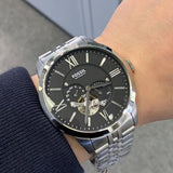 Fossil Townsman Black Dial Silver Steel Strap Watch for Men - ME3107 Authentic Buy Shop Now