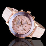 Swarovski Octea Lux Chrono Pink Dial Pink Leather Strap Watch for Women - 5452501 Authentic Buy Shop Now