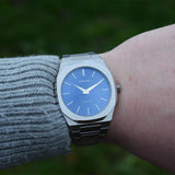 D1 Milano Ultra Thin Blue Dial Silver Steel Watch for Men - D1-UTBJ03 Authentic Buy Shop Now