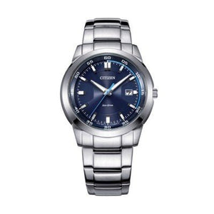 Citizen Eco Drive Blue Dial Silver Stainless Steel Watch For Men - BM7140-54L Authentic Buy Shop Now
