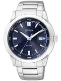 Citizen Eco Drive Blue Dial Silver Stainless Steel Watch For Men - BM7140-54L Authentic Buy Shop Now