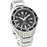 Citizen Promaster Diver Chronograph Black Dial Silver Steel Strap Watch For Men - BN0190-82E Authentic Buy Shop Now