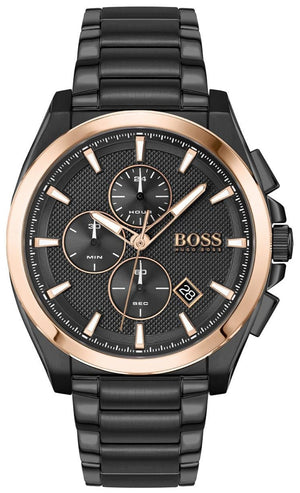 Hugo Boss Grandmaster Black Dial Black Steel Strap Watch for Men - 1513885 Authentic Buy Shop Now