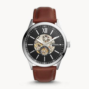 Fossil Flynn Automatic Black Dial Brown Leather Strap Watch for Men - BQ2270 Authentic Buy Shop Now