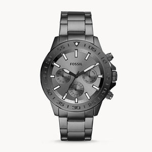 Fossil Bannon Multifunction Chronograph Grey Dial Grey Steel Strap Watch for Men - BQ2491 Authentic Buy Shop Now